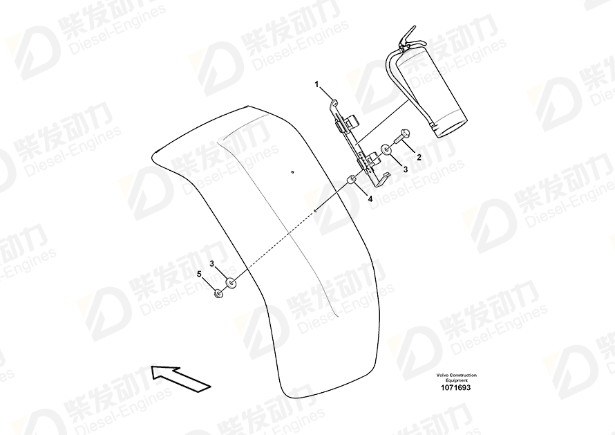 VOLVO Bracket 15195727 Drawing