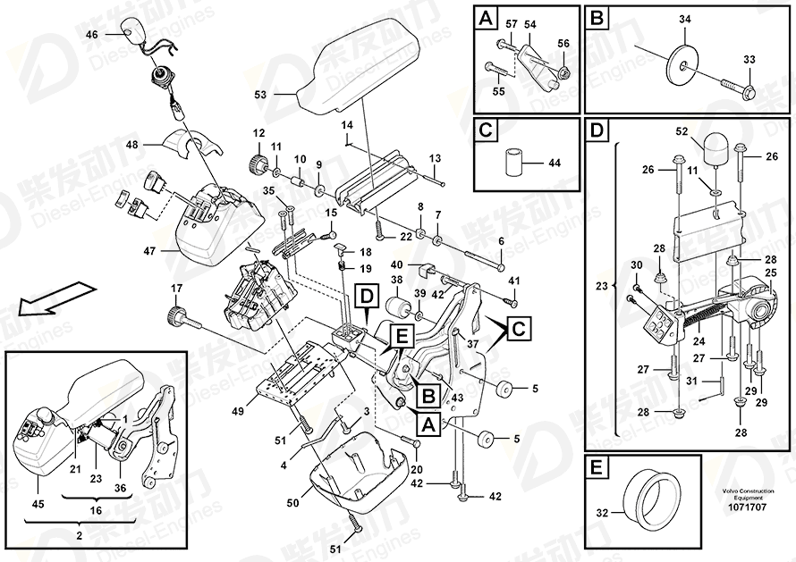 VOLVO Clevis pin 964841 Drawing VOLVO Clevis pin 964841 Drawing