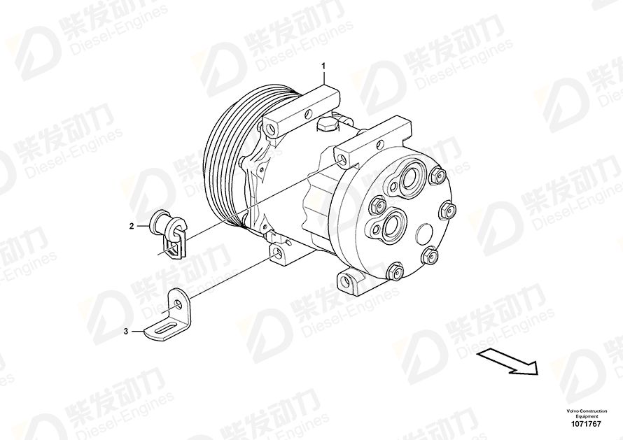 VOLVO Clamp 942400 Drawing