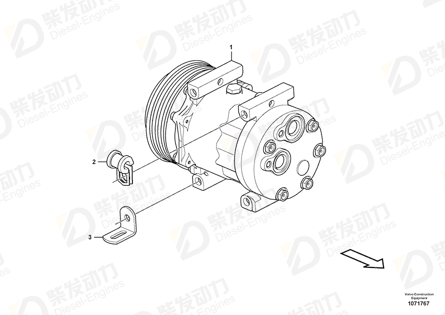 VOLVO Bracket 13965552 Drawing