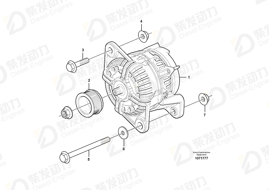 VOLVO Screw 16847796 Drawing
