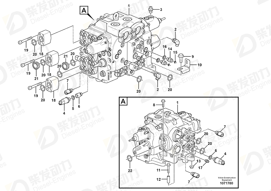 VOLVO Control valve 17209164 Drawing VOLVO Control valve 17209164 Drawing