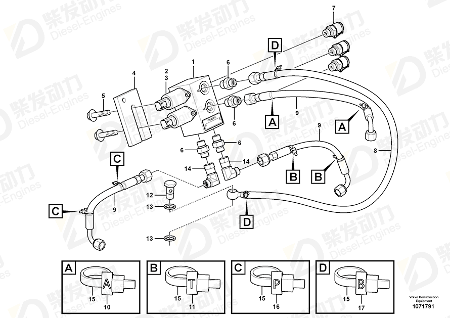VOLVO Servo valve 15105710 Drawing VOLVO Servo valve 15105710 Drawing