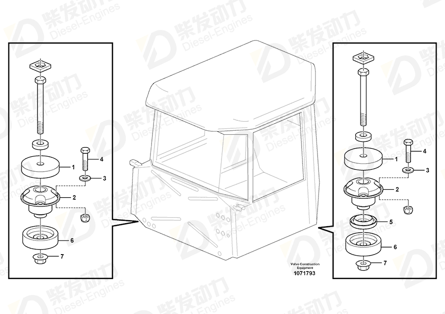 VOLVO Rubber washer 15034172 Drawing VOLVO Rubber washer 15034172 Drawing