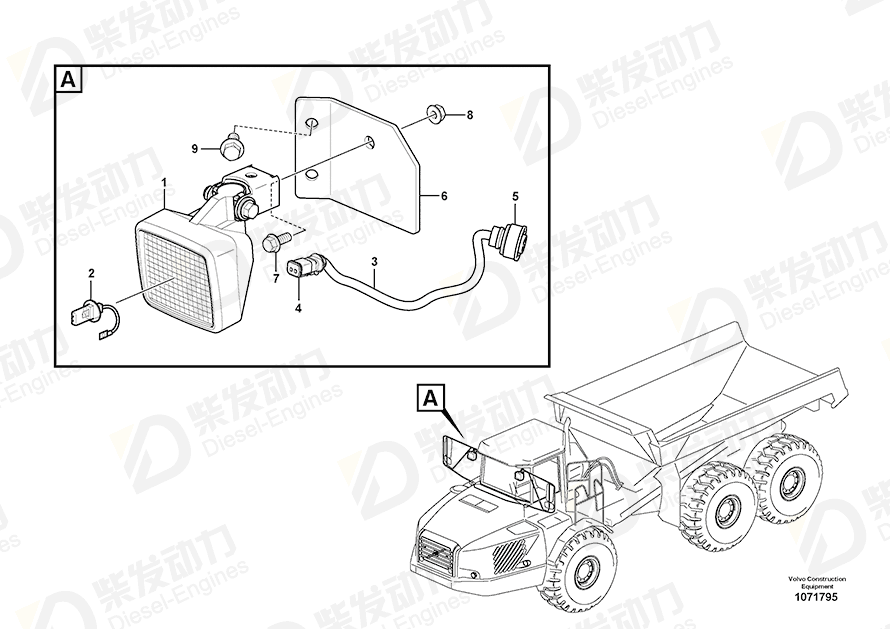 VOLVO Bracket 17231841 Drawing