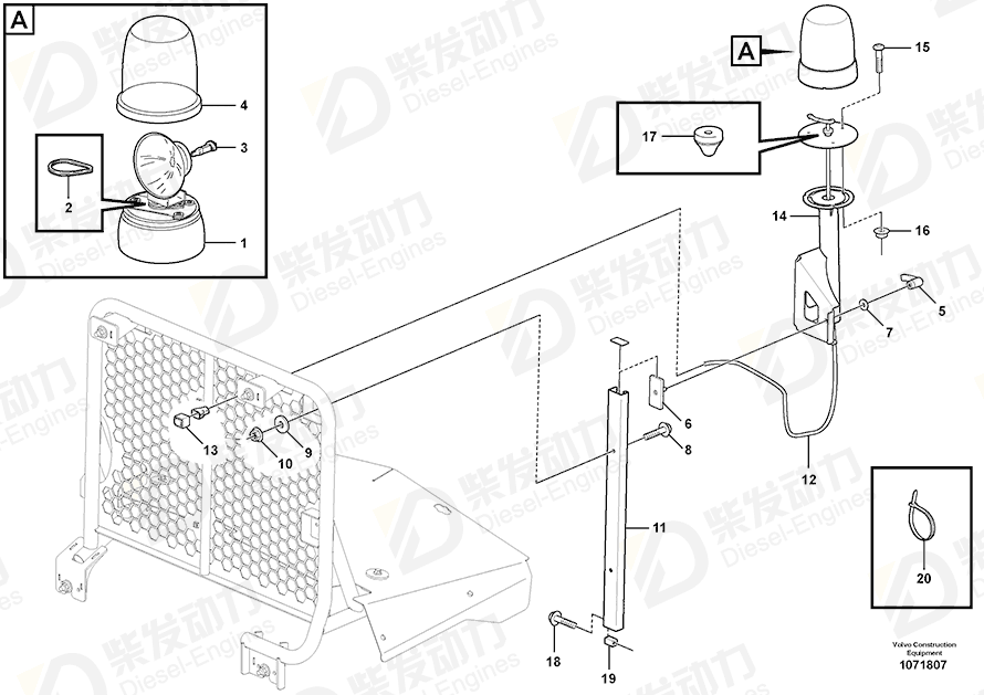 VOLVO Cable harness 17422880 Drawing