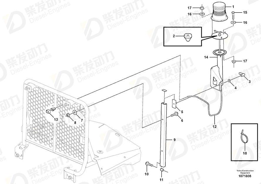 VOLVO Cable harness 17408333 Drawing