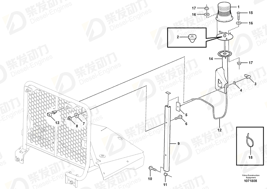 VOLVO Cable harness 17408333 Drawing VOLVO Cable harness 17408333 Drawing