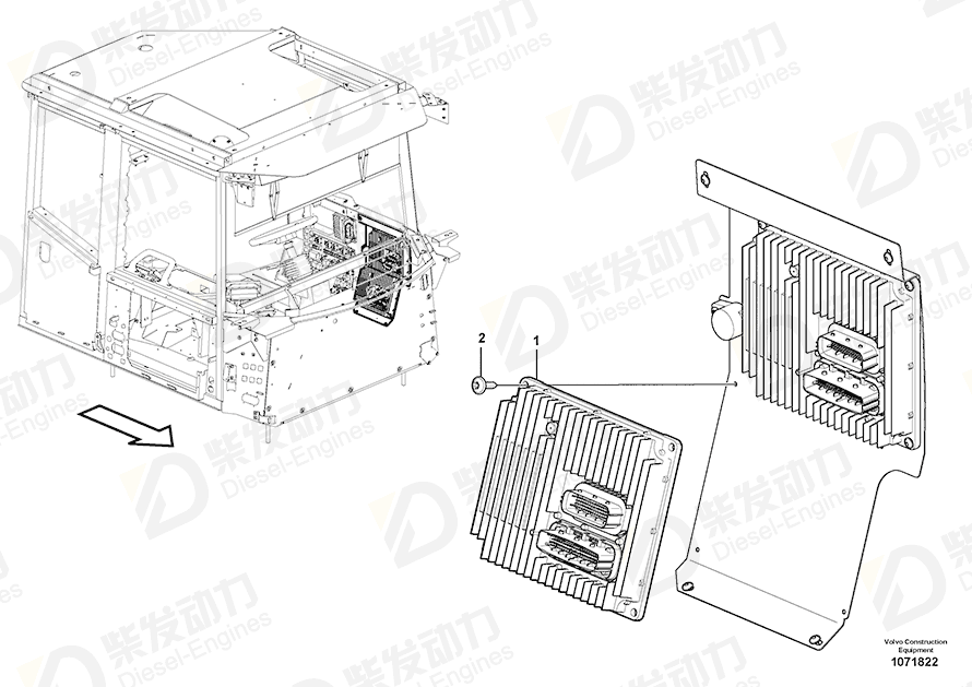 VOLVO Electronic unit 11383910 Drawing VOLVO Electronic unit 11383910 Drawing