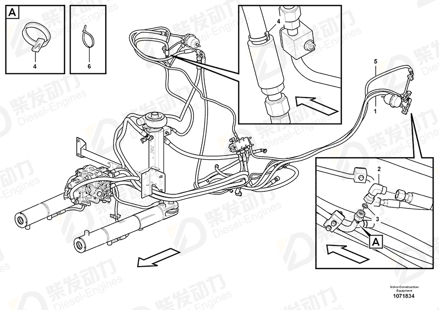 VOLVO Hose assembly 17389072 Drawing