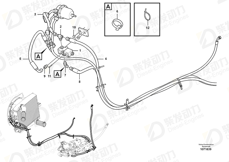 VOLVO Hose assembly 15800526 Drawing