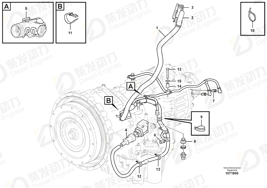 VOLVO Cable harness 17253984 Drawing