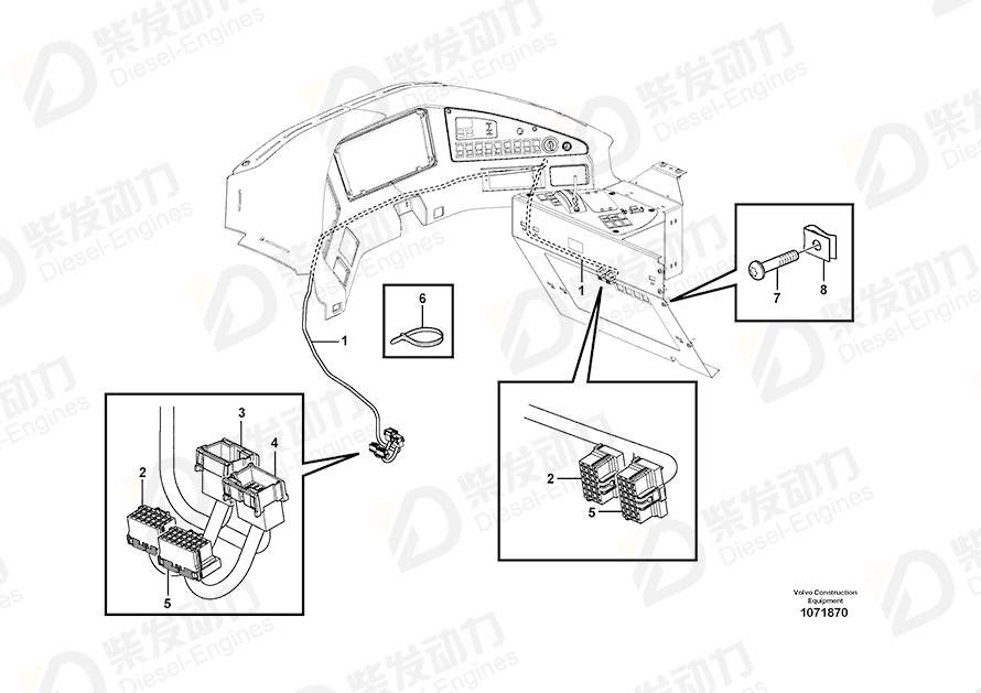 VOLVO Cable harness 17414186 Drawing