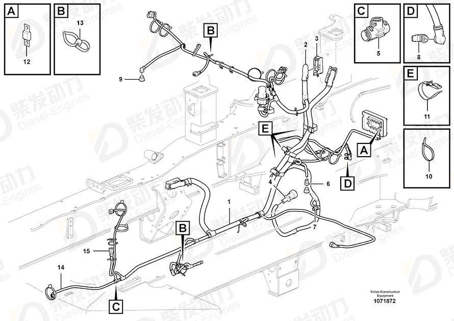 VOLVO Cable harness 17253988 Drawing