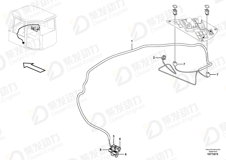 VOLVO Cable harness 15198232 Drawing