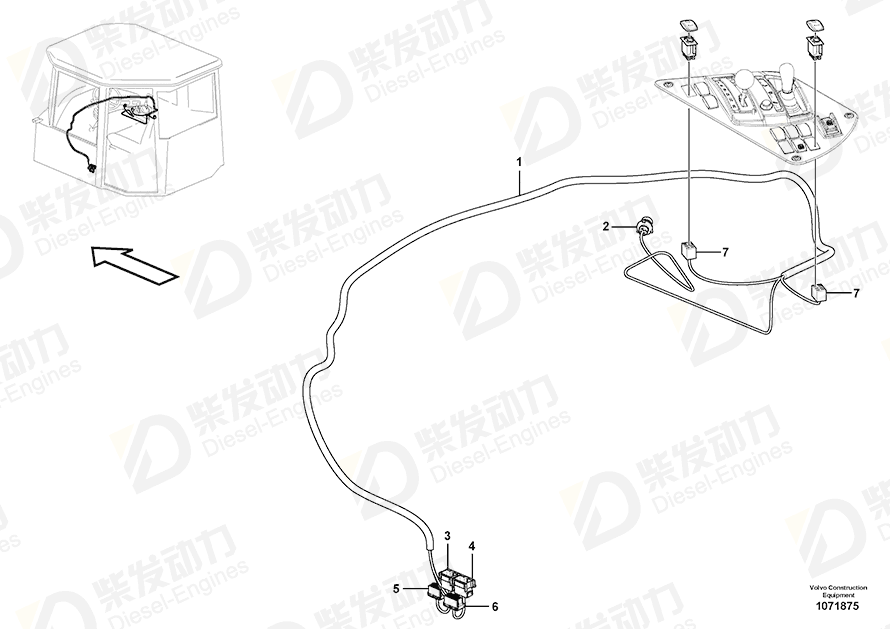 VOLVO Cable harness 15198232 Drawing VOLVO Cable harness 15198232 Drawing