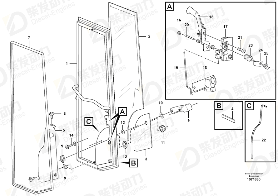 VOLVO Glass 15082426 Drawing