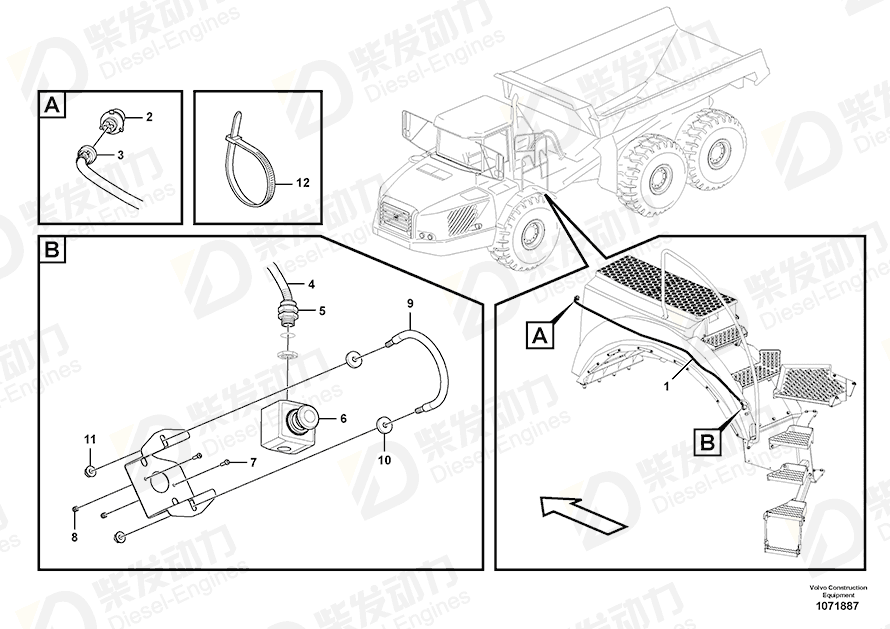 VOLVO Cable harness 17257444 Drawing