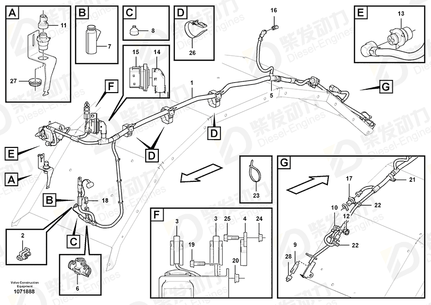 VOLVO Cable harness 17322252 Drawing