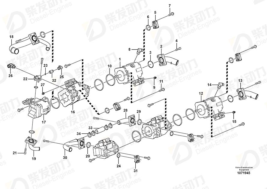 VOLVO Pipe connection 17200889 Drawing