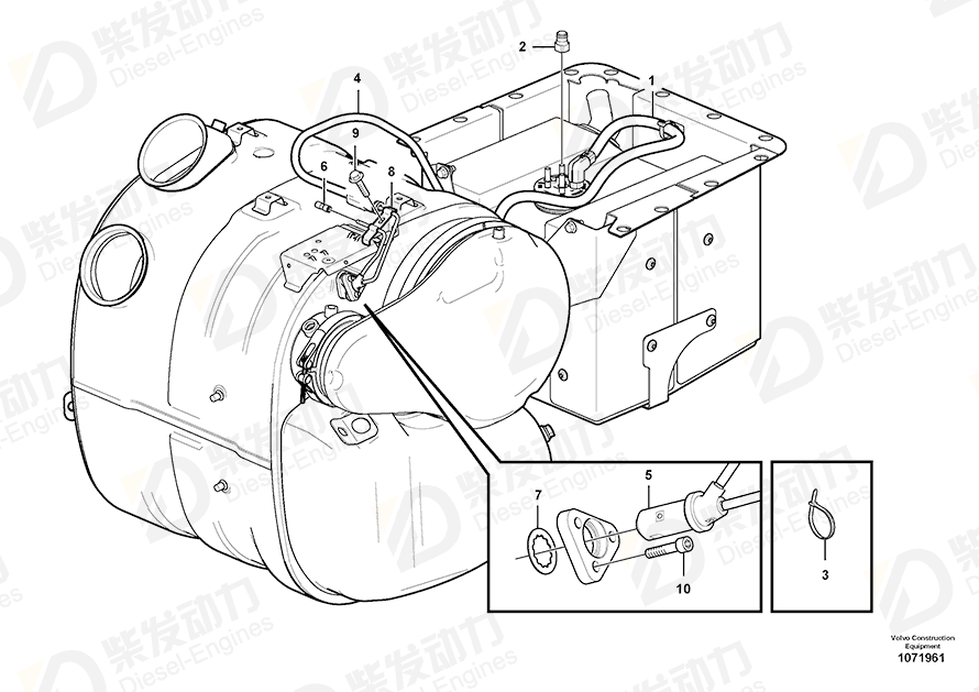 VOLVO Hose assembly 17221452 Drawing