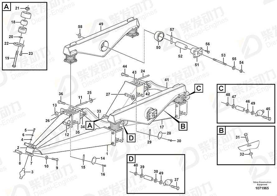 VOLVO Bearing bracket 11196613 Drawing