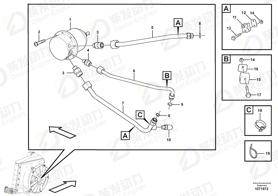 VOLVO Pipe 16239736 Drawing