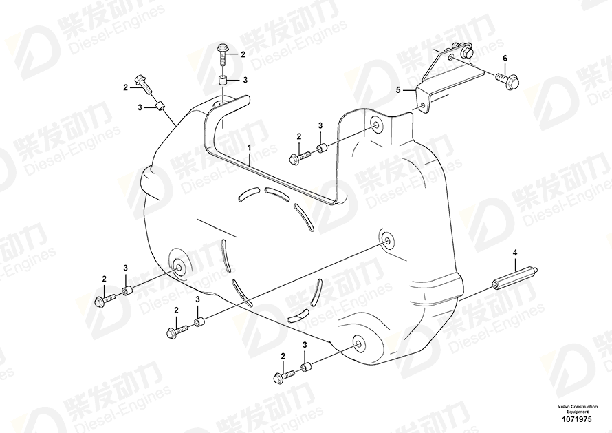 VOLVO Belt protector 16851276 Drawing VOLVO Belt protector 16851276 Drawing