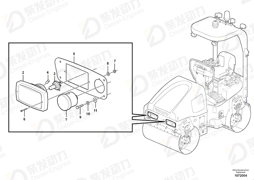 VOLVO Bulb 3402643 Drawing