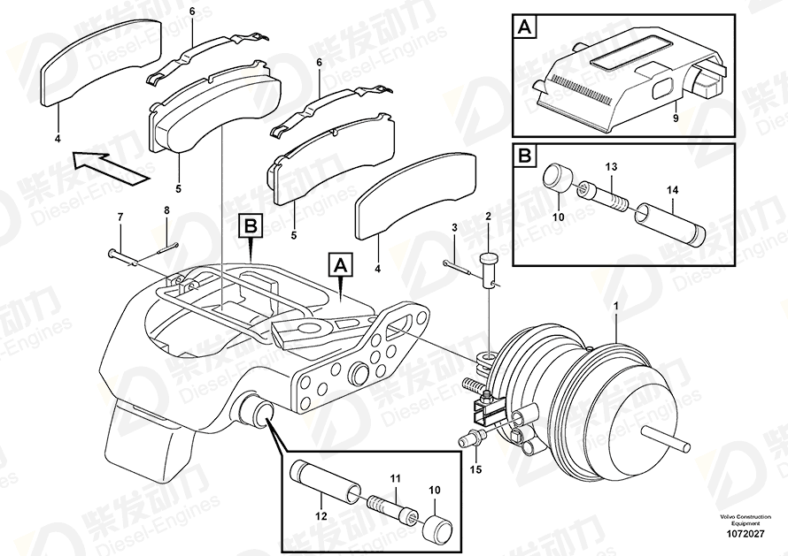 VOLVO Handbrake 16860379 Drawing