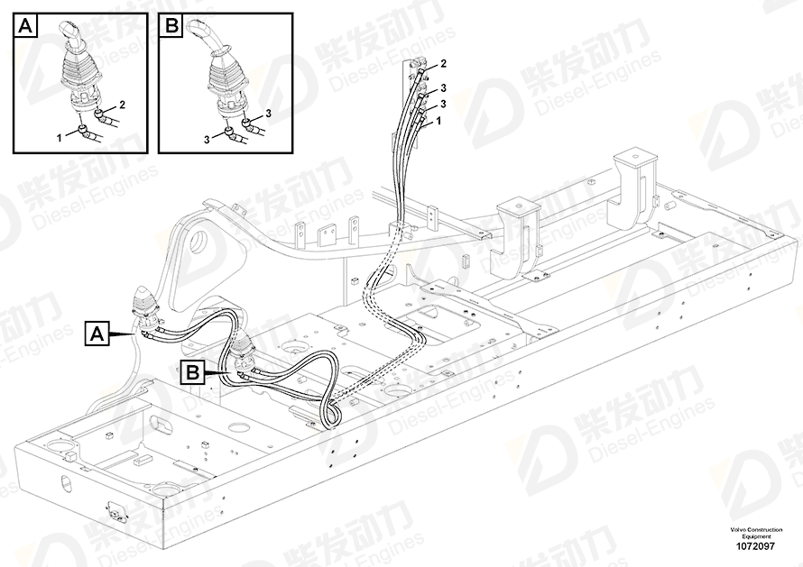 VOLVO Hose assembly 15167157 Drawing