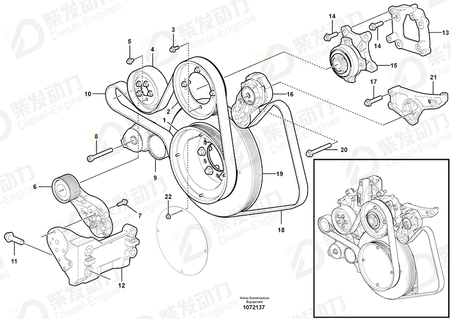 VOLVO Flange lock nut 990949 Drawing