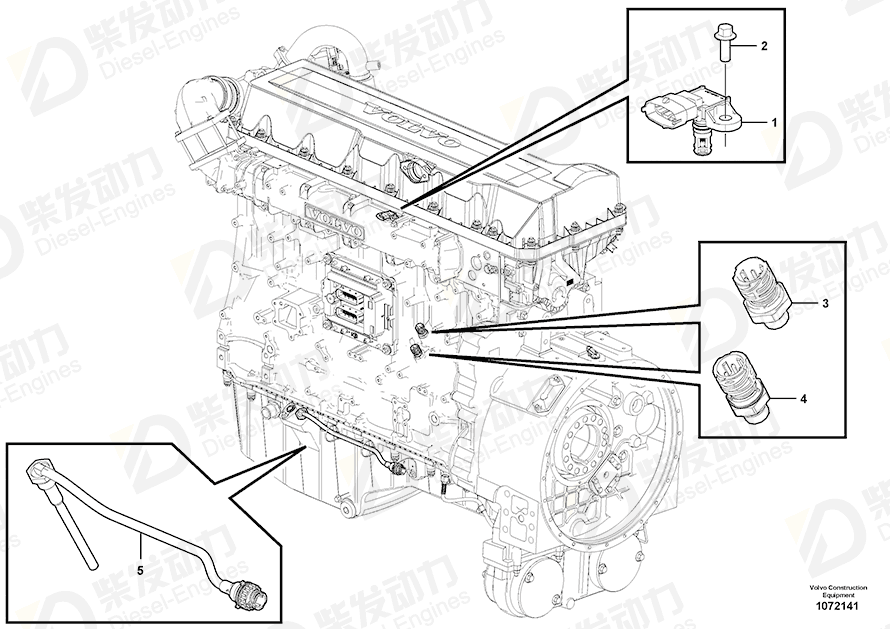 VOLVO Pressure sensor 21634017 Drawing