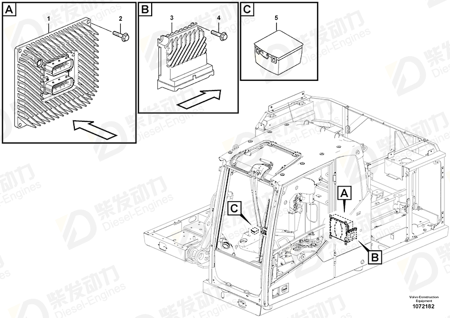 VOLVO Electronic unit 11381435 Drawing