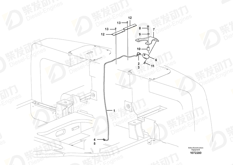 VOLVO Cable harness 14647016 Drawing