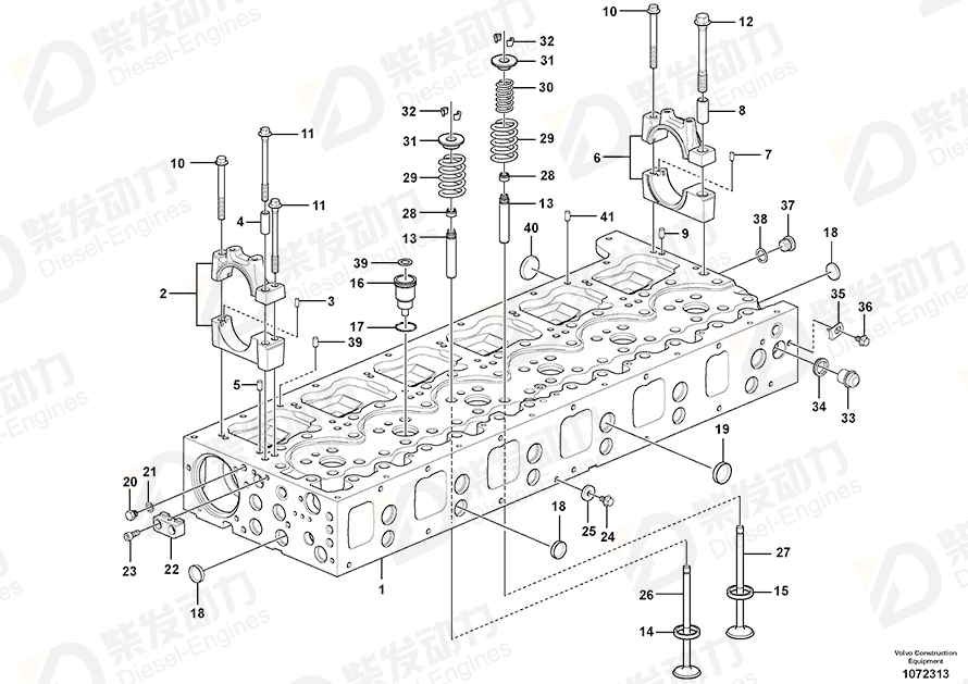 VOLVO Cylinder head 21995776 Drawing VOLVO Cylinder head 21995776 Drawing