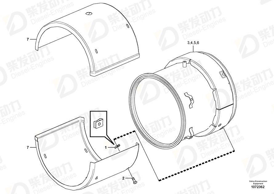 VOLVO Filter 21360155 Drawing