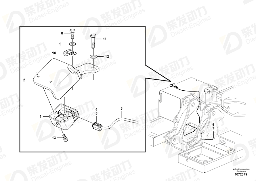 VOLVO Bracket 14641640 Drawing