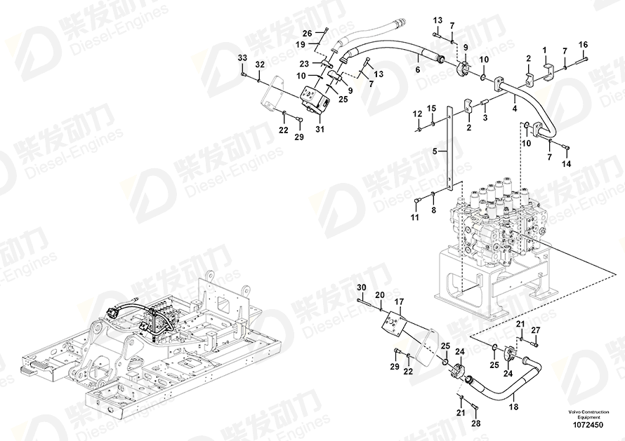 VOLVO Hose 14648745 Drawing