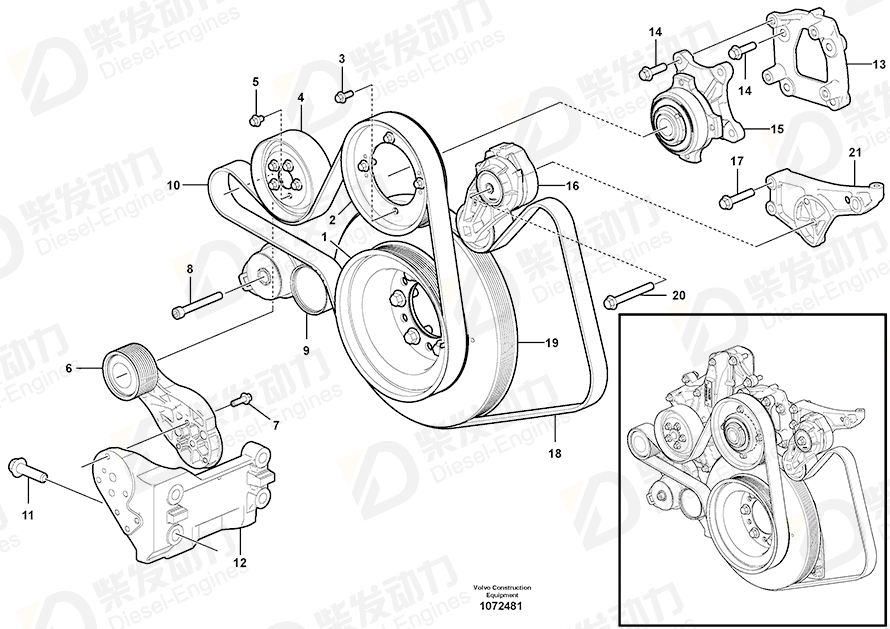 VOLVO Flange screw 984754 Drawing