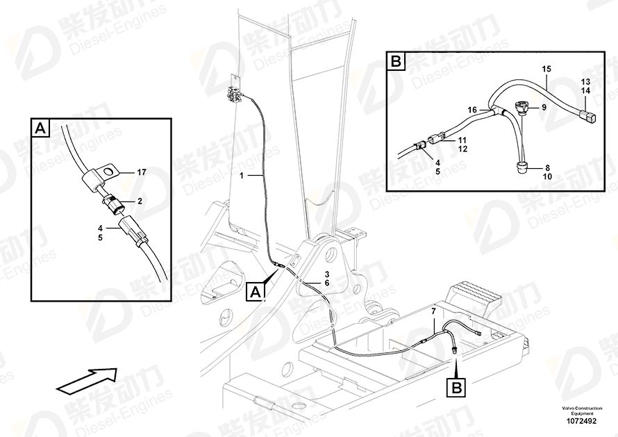 VOLVO Cable harness 14665866 Drawing