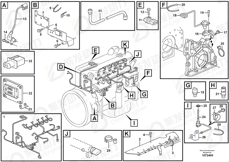 VOLVO Cable tie 21052577 Drawing