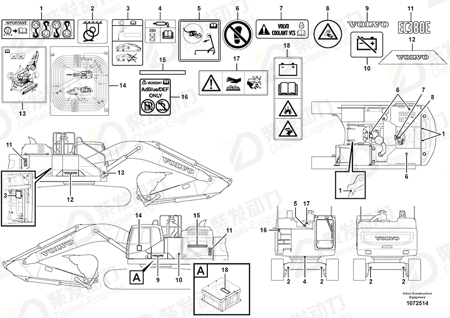 VOLVO Decal 14660804 Drawing