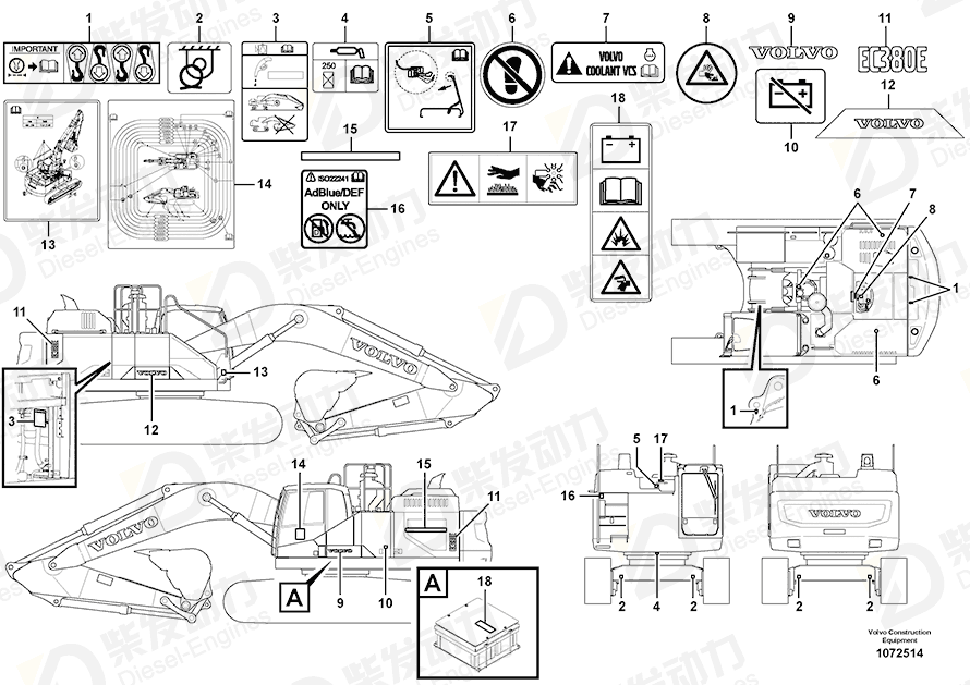 VOLVO Decal 14660806 Drawing