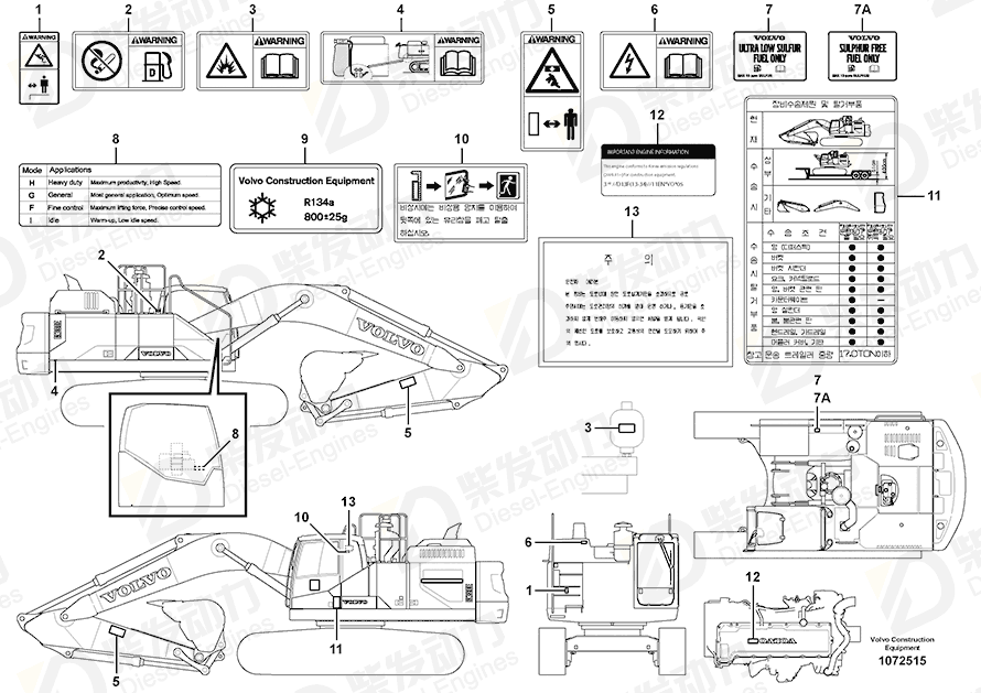 VOLVO Decal 14660811 Drawing