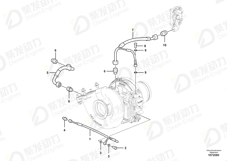 VOLVO Hose 21353854 Drawing