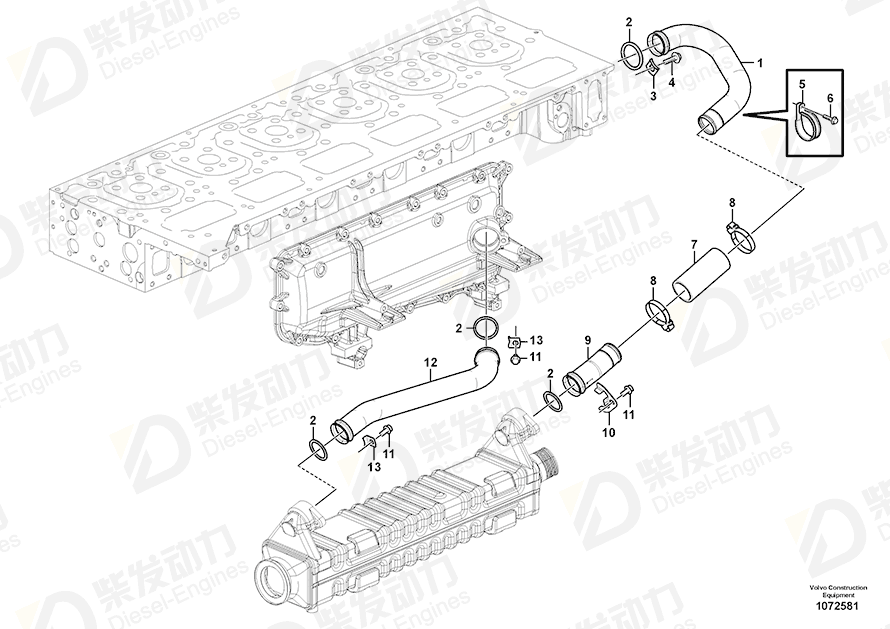 VOLVO Pipe 22022818 Drawing