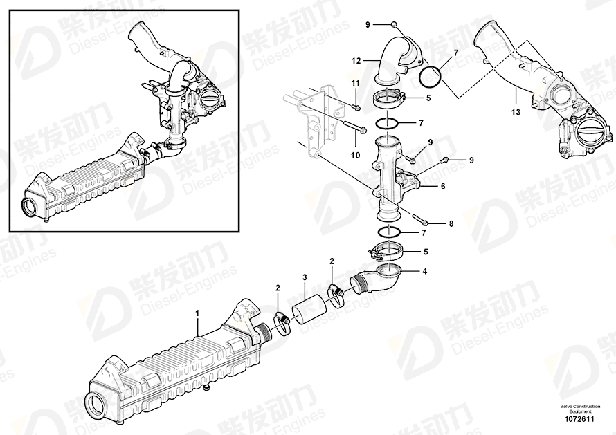 VOLVO Pipe 21069880 Drawing