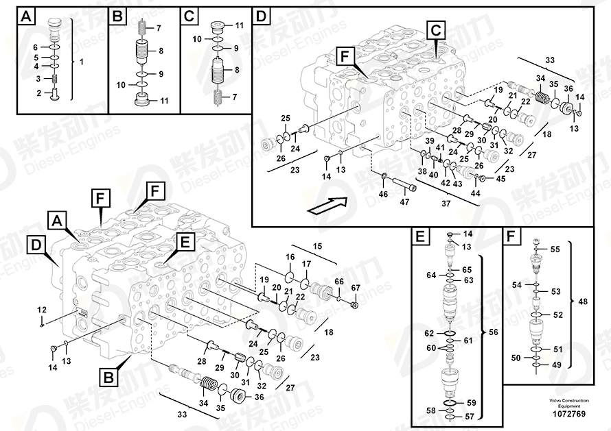 VOLVO Relief valve 14644599 Drawing VOLVO Relief valve 14644599 Drawing