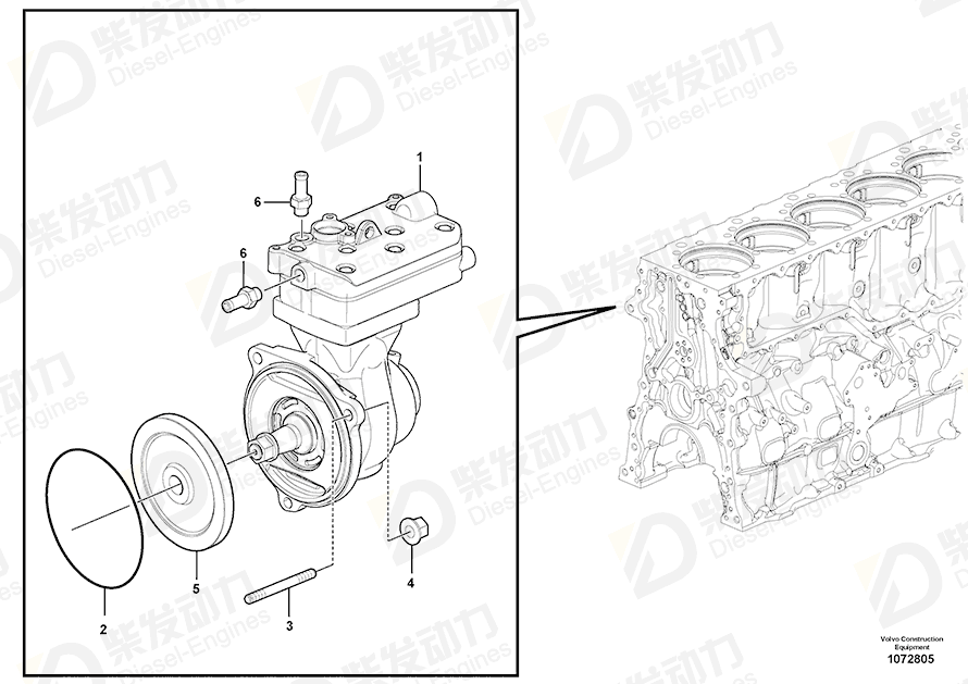 VOLVO Hose nipple 996684 Drawing